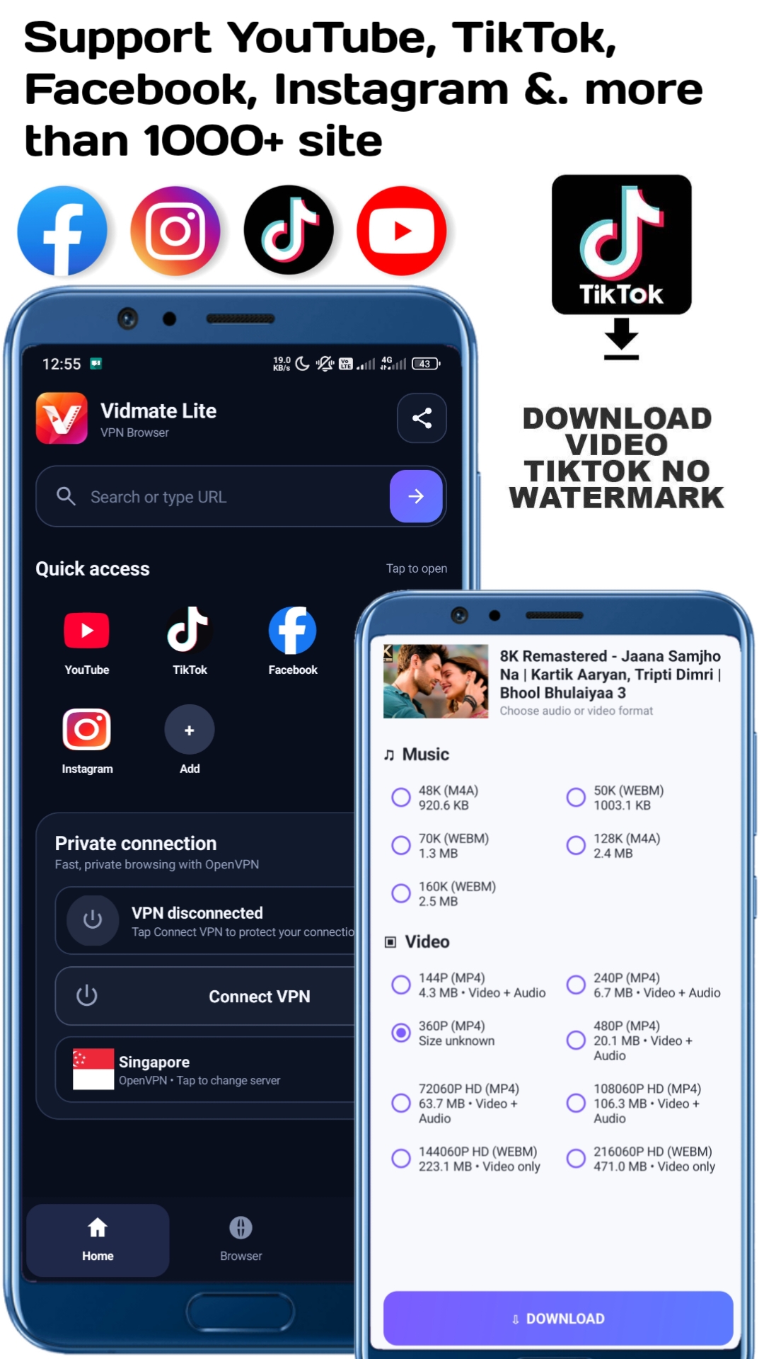 Video Tube Lite Android app screenshot